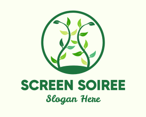 Green Organic Tree logo design