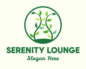 Green Organic Tree logo design