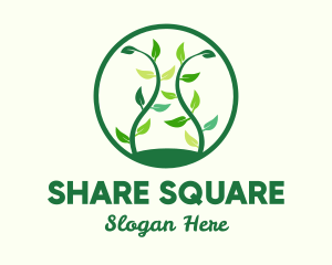 Green Organic Tree logo design