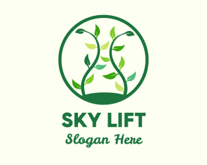 Green Organic Tree logo design