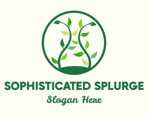 Green Organic Tree logo design