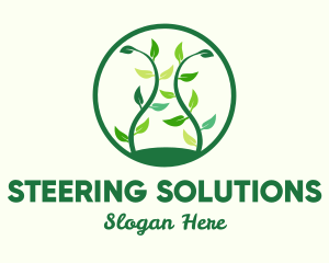 Green Organic Tree logo design