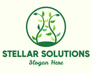 Green Organic Tree logo design