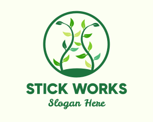 Green Organic Tree logo design