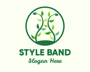 Green Organic Tree logo design