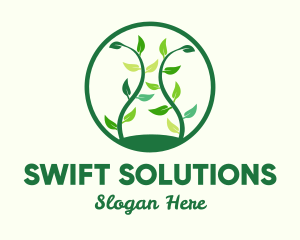 Green Organic Tree logo design