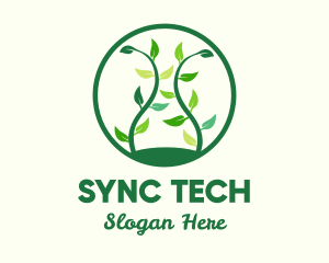 Green Organic Tree logo design