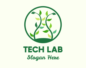 Green Organic Tree logo design