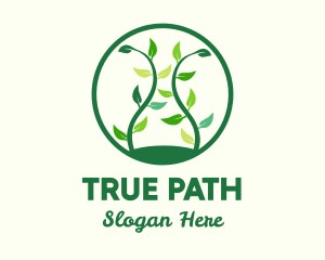 Green Organic Tree logo design