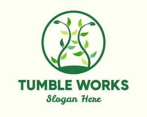 Green Organic Tree logo design