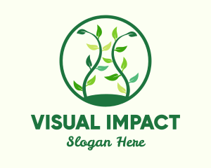 Green Organic Tree logo design