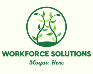 Green Organic Tree logo design