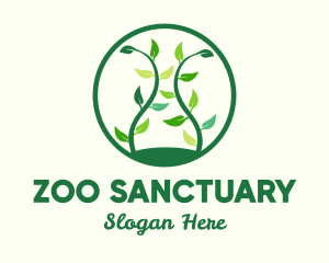 Green Organic Tree logo design