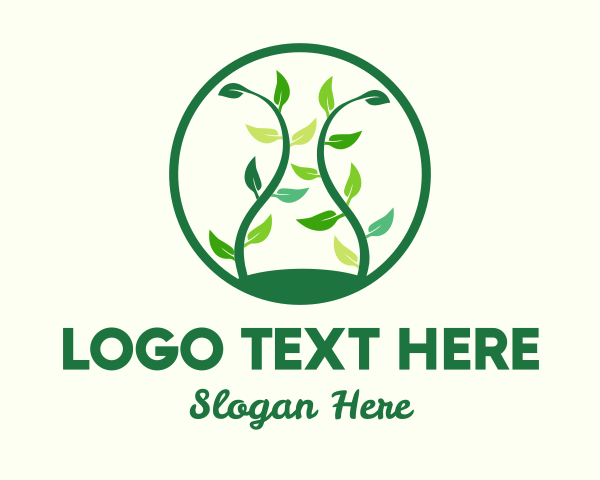 Green Organic Tree logo