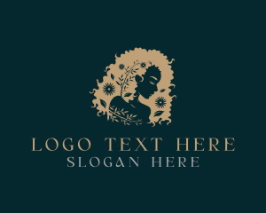 Organic Floral Woman logo