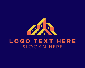 Abstract House Roofing logo