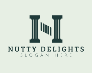 Property Pillar Letter N logo design