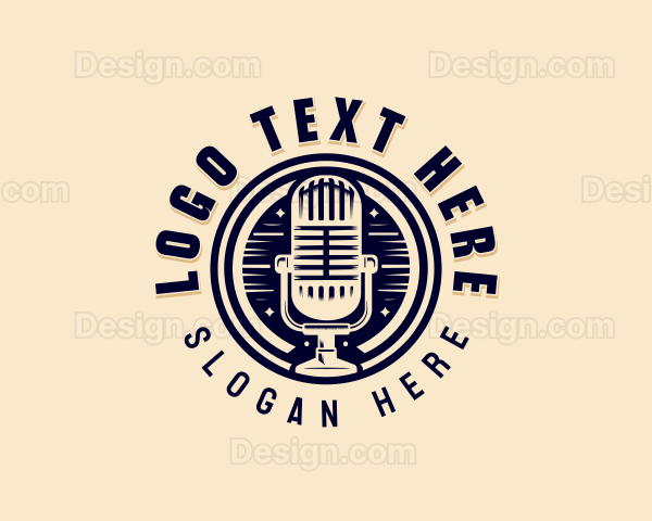 Microphone Radio Podcast Logo