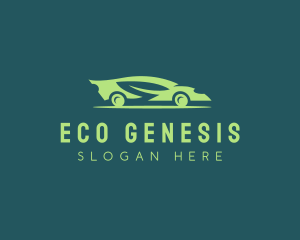 Green Eco Car Automotive logo design