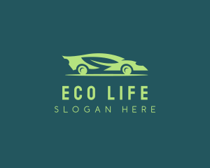 Green Eco Car Automotive logo design