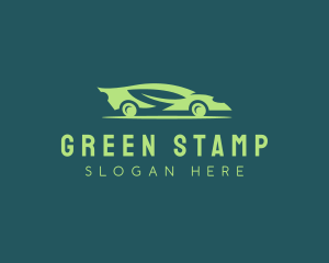 Green Eco Car Automotive logo design