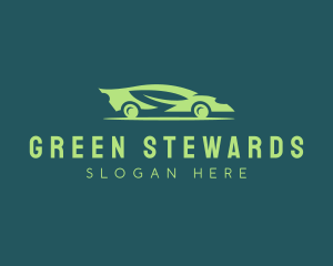 Green Eco Car Automotive logo design