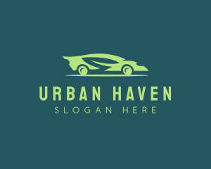 Green Eco Car Automotive logo design