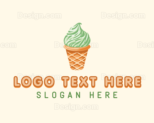 Ice Cream Sundae Logo