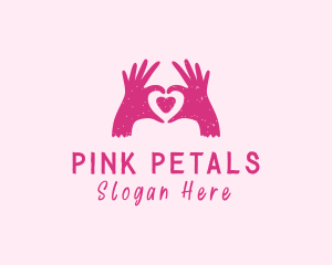 Love Heart Hand logo design