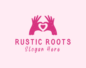 Love Heart Hand logo design