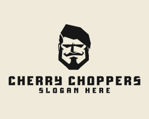 Angry Hipster Man logo design