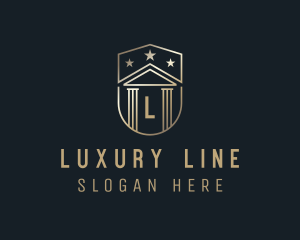 Luxury Column Shield Pillar logo design