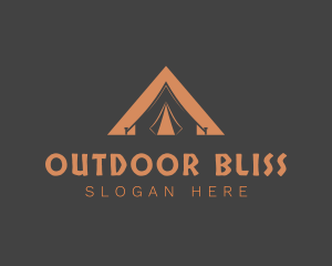 Outdoor Triangle Tent logo design