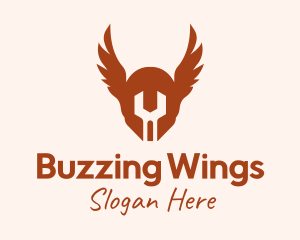 Winged Helmet Wings logo design