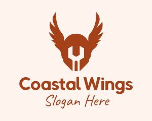 Winged Helmet Wings logo design