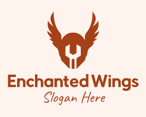 Winged Helmet Wings logo design