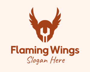 Winged Helmet Wings logo design