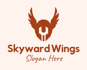 Winged Helmet Wings logo design