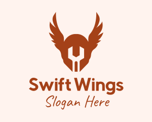 Winged Helmet Wings logo design