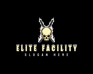 Katana Skull Blade Logo