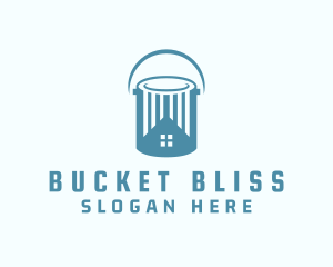 House Paint Bucket Painter logo design