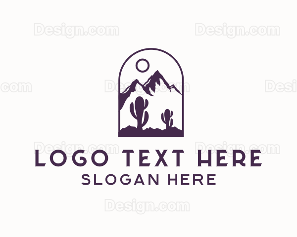 Outdoor Mountain Cactus Logo