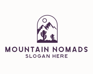 Outdoor Mountain Cactus logo design