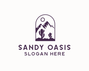 Outdoor Mountain Cactus logo design