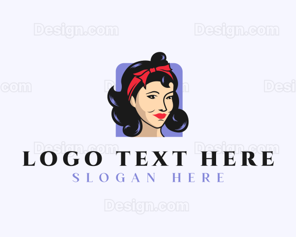 Pinup Model Woman Logo