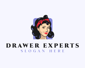 Pinup Model Woman Logo