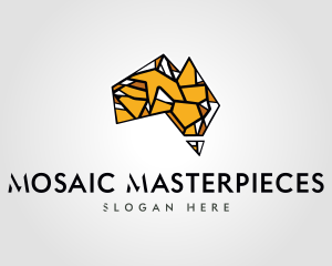 Abstract Geometric Mosaic Australia logo design