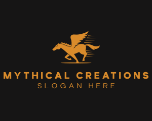 Orange Pegasus Company logo design