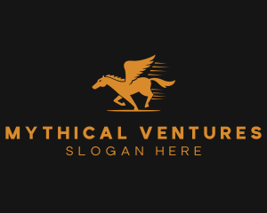 Orange Pegasus Company logo design