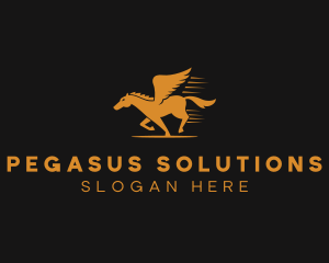 Orange Pegasus Company logo design